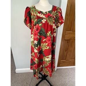 Royal Hawaiian Creations Dress MuuMuu Sz LG Tropical Beach Cruise Vacation